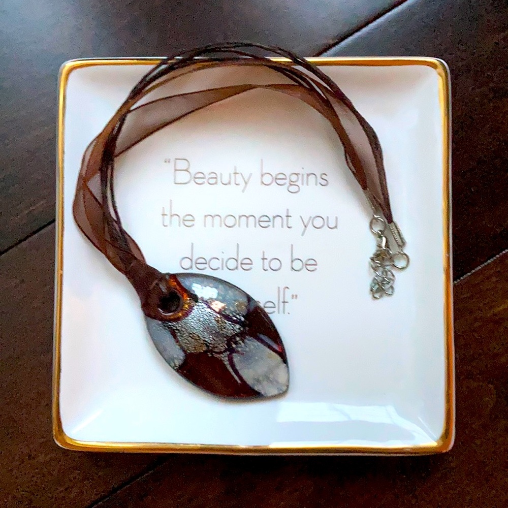 Hand blown glass choker